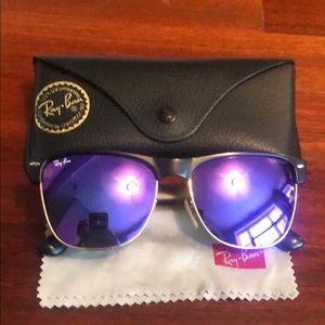 Ray-Ban Clubmaster Oversized, Purple and gold.